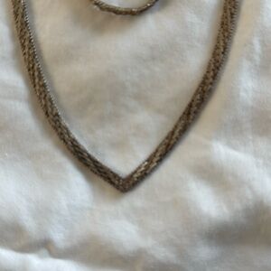 Vintage Sterling Silver 925 Necklace and Bracelet